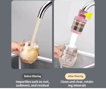 Cartouche de Filtration de filtre purificateur d'eau propre, 1 pièce, filtre à charbon, filtre de robinet d'eau, cuisine domestique, robinet de maison, Mini robinet