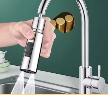 Pulvérisateur de douche anti-éclaboussures, 3 Modes, filtre de cuisine, extension de robinet, tête en alliage métallique, économiseur d'eau, robinet universel pour la maison