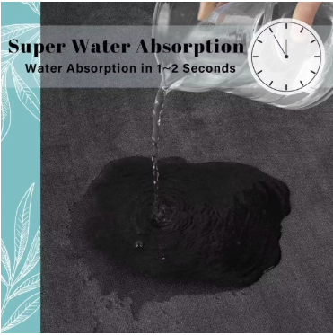 Tapis de sol de salle de bain en velours corail